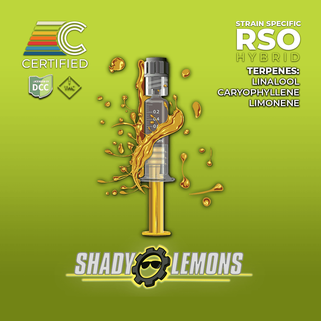 CERTIFIED CULTIVATORS  SHADY LEMONS  RSO  HYBRID