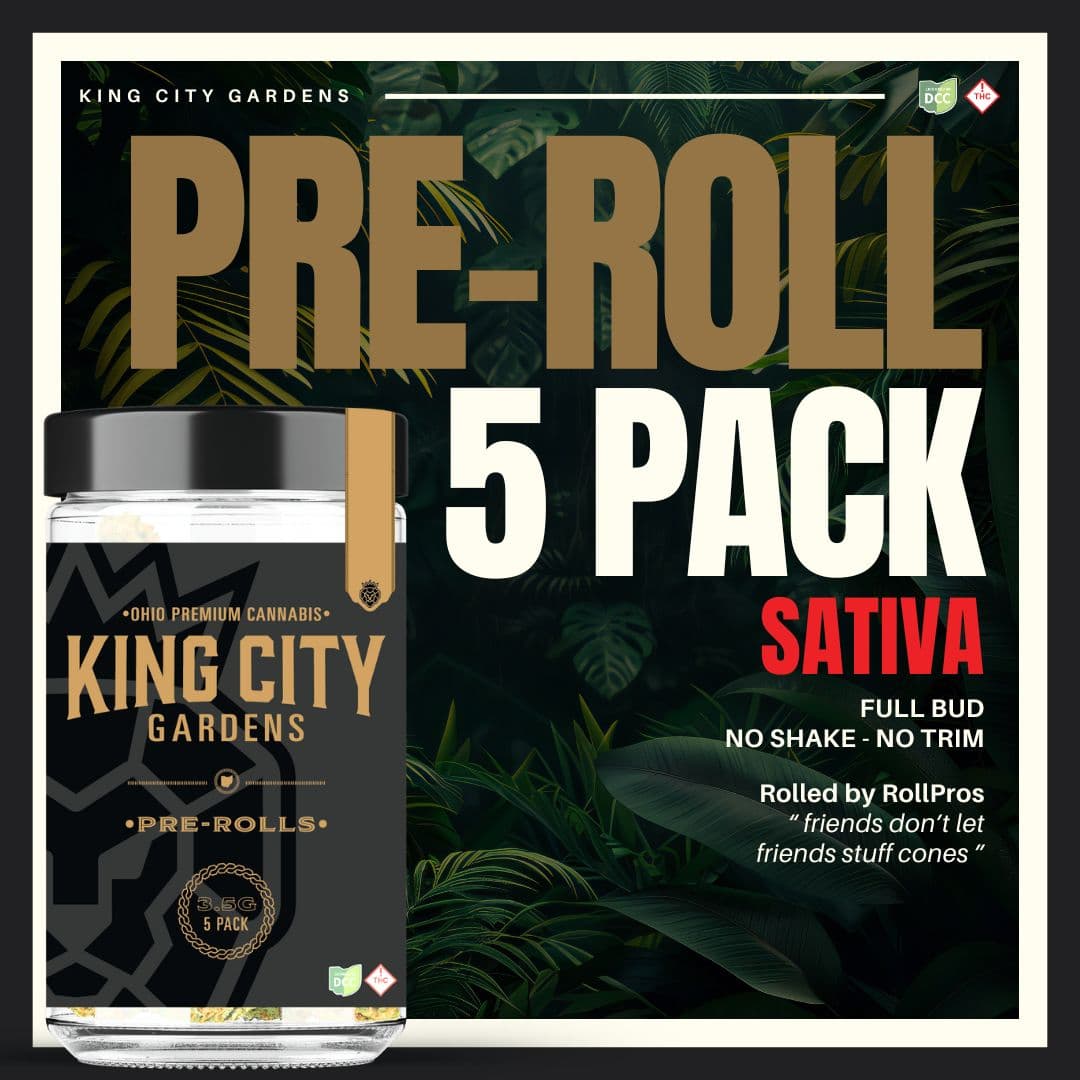 KING CITY GARDENS - BANANA FIRE BREATH - PREROLL - [3.5G] - 5PK - SATIVA