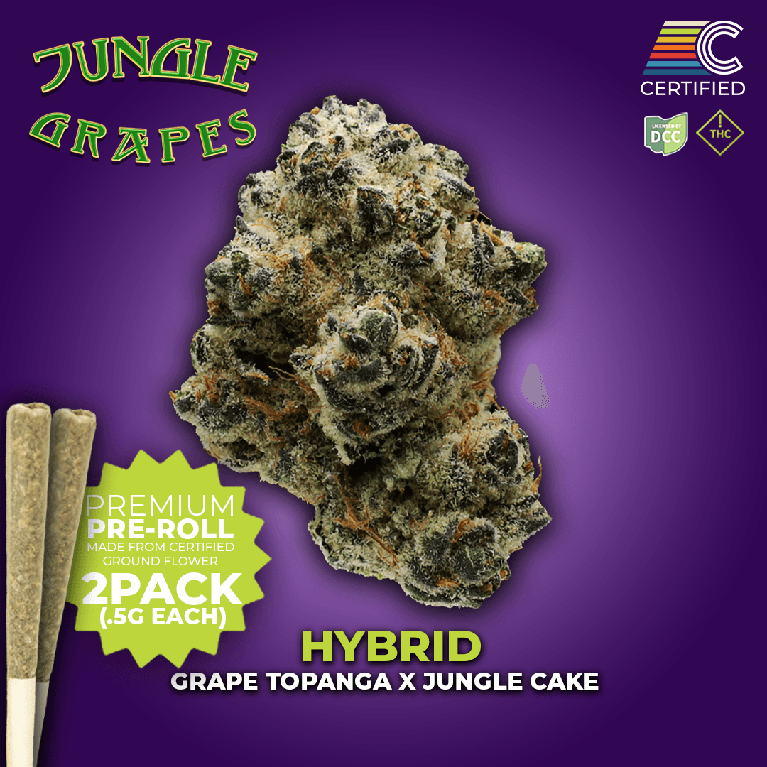 CERTIFIED CULTIVATORS - JUNGLE GRAPES - PREROLL - [1G] - 2PK - HYBRID
