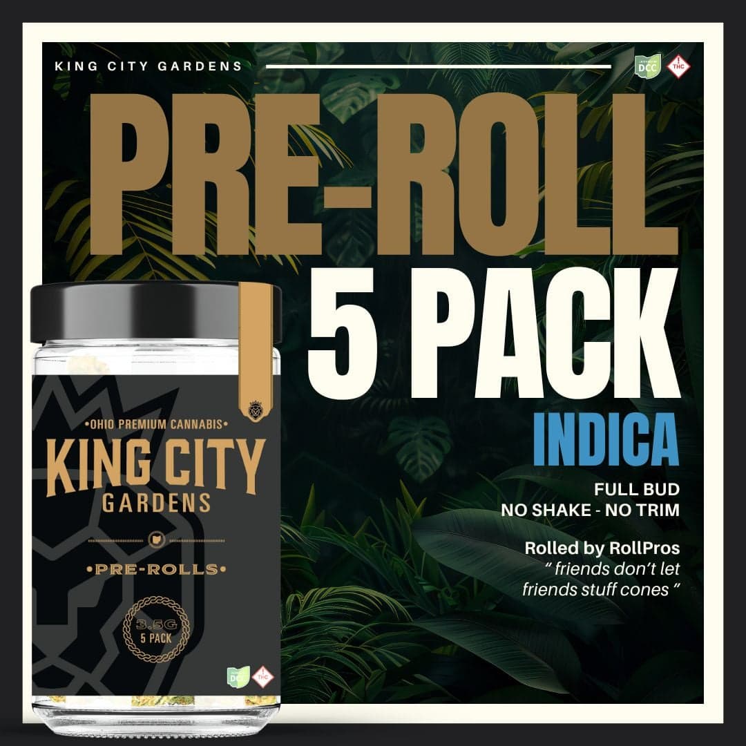 KING CITY GARDENS - MICHIGAN RAINBOWZ - PREROLL - [3.5G] - 5PK - INDICA