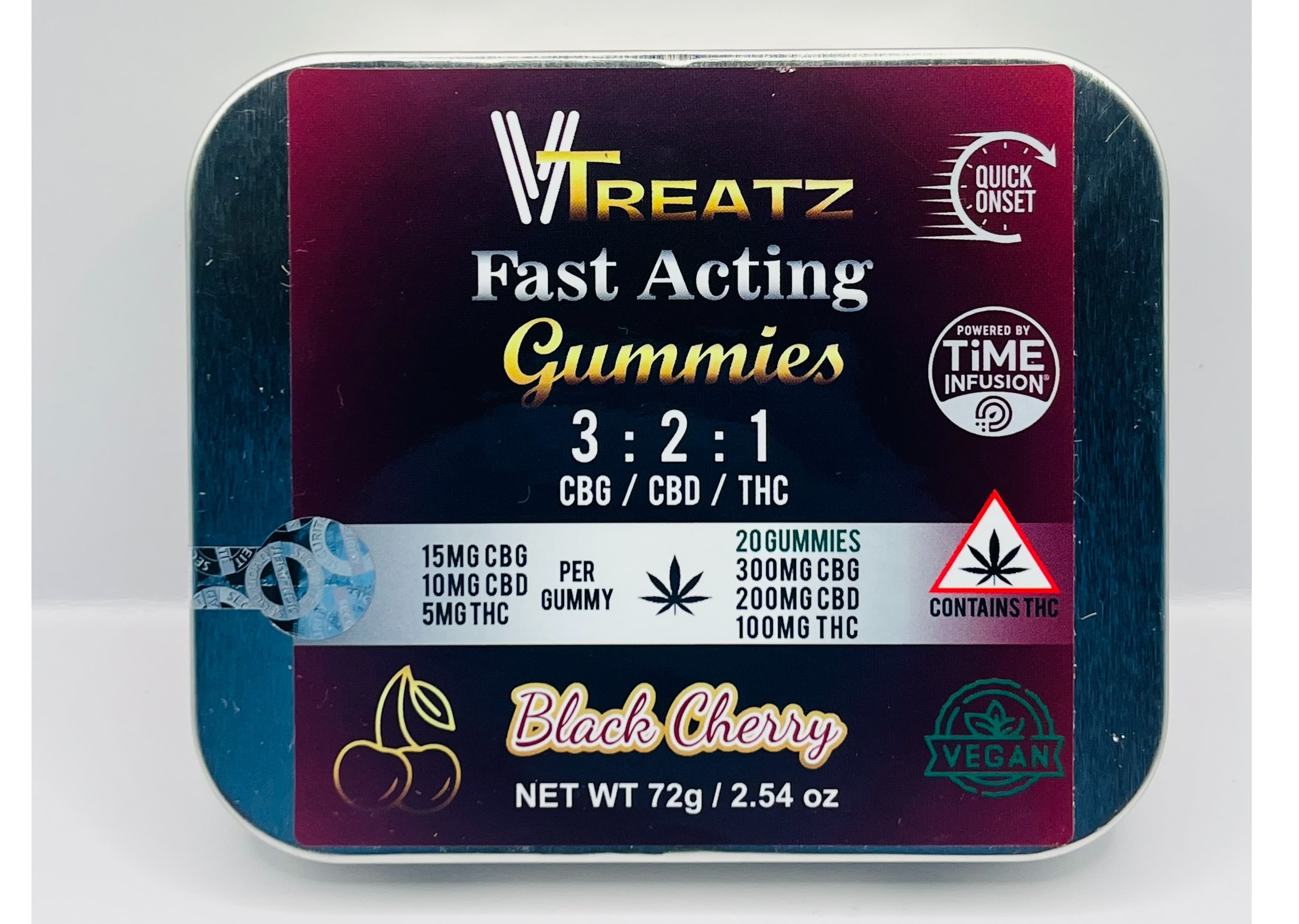 Cherry Fast Acting Gummies Cbg/cbd/thc