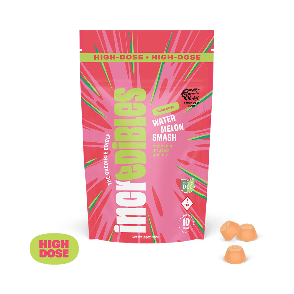 Incredibles | Watermelon Smash (High Dose) Gummies | 10pack | 500mg