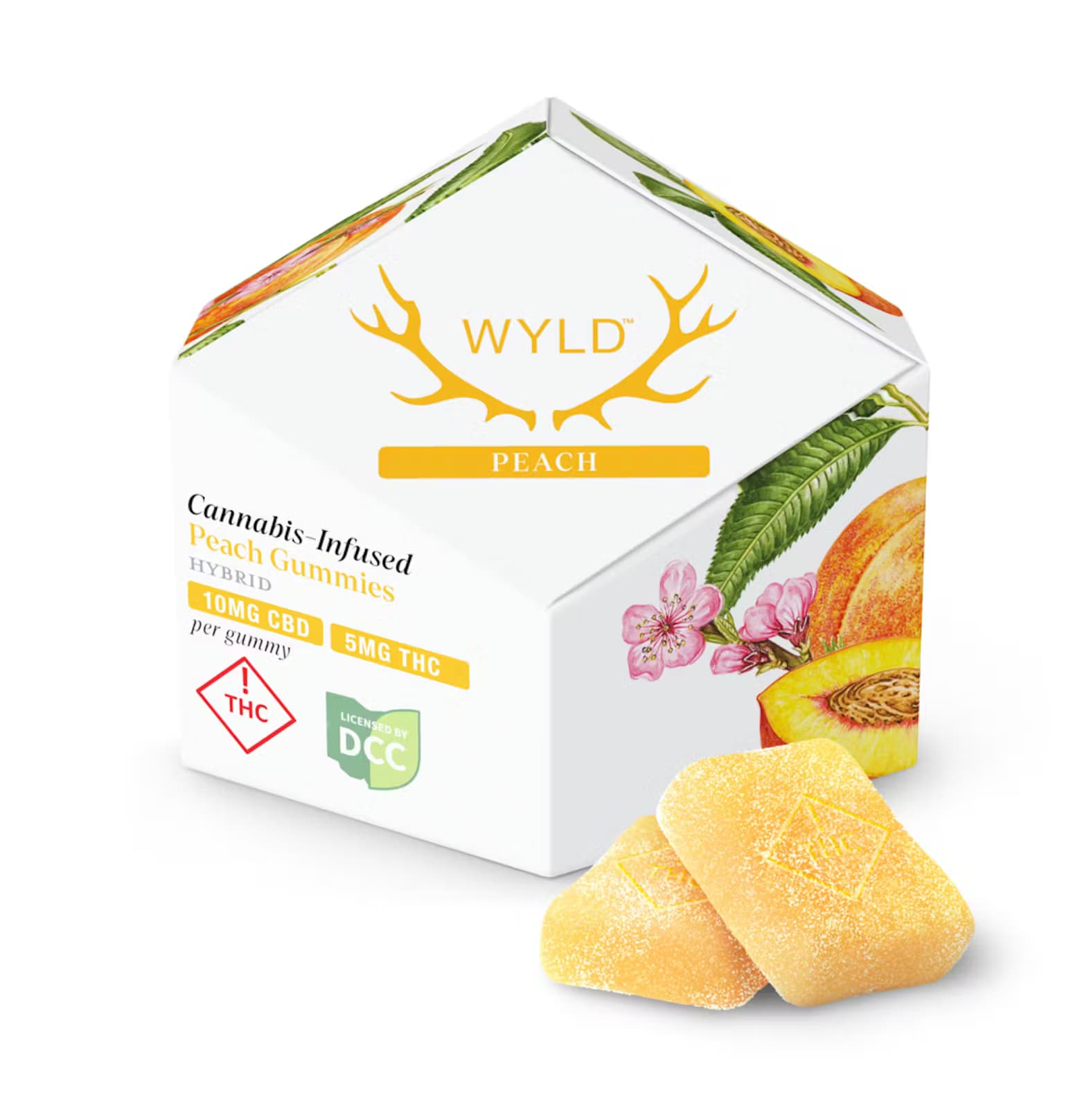 Peach 2:1 THC:CBD Gummies (10Pk)