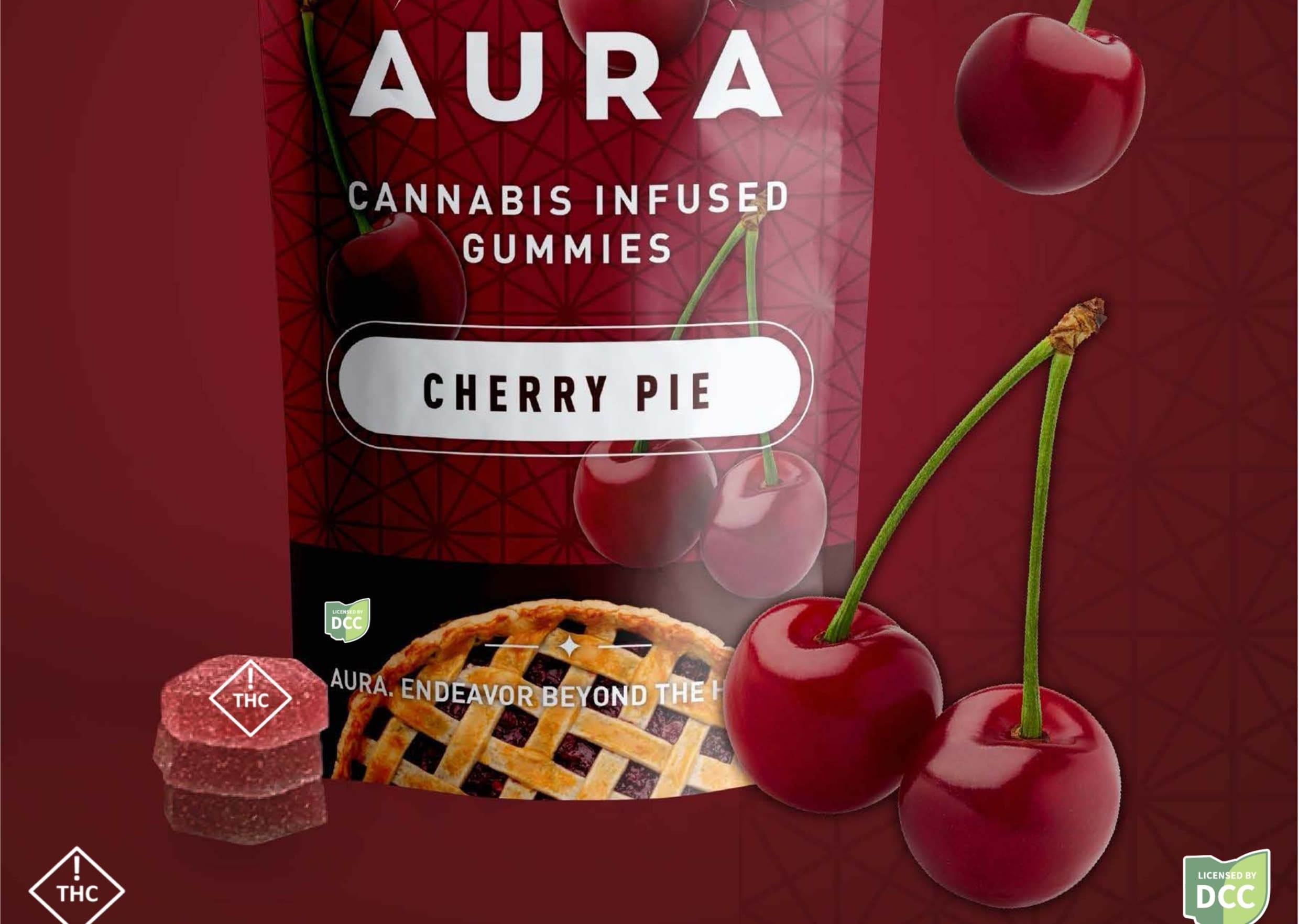 Aura: Cherry Pie +CBN Gummies (550mg)