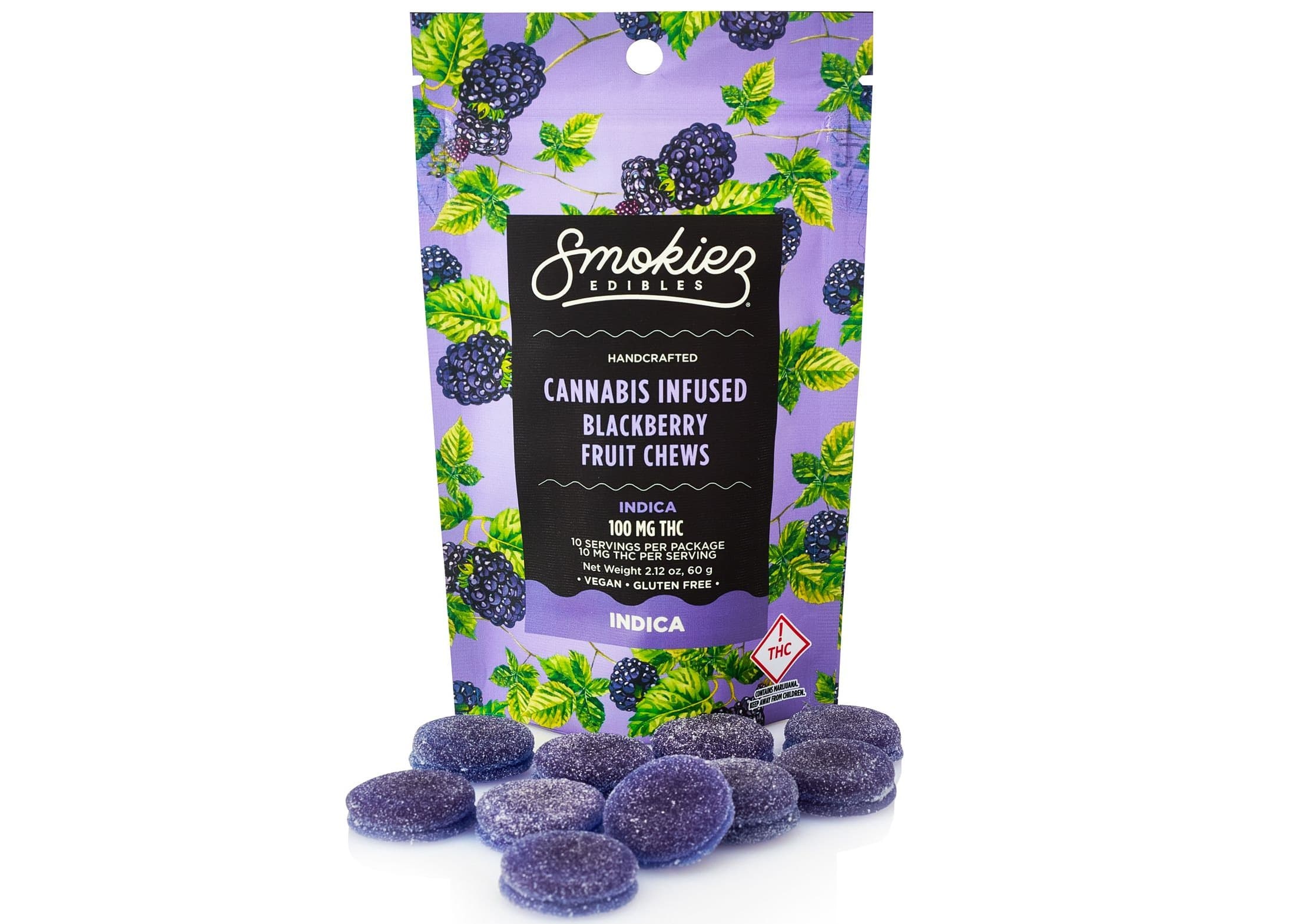 Smokiez | Sweet Blackberry 10pc | 100mg Gummies