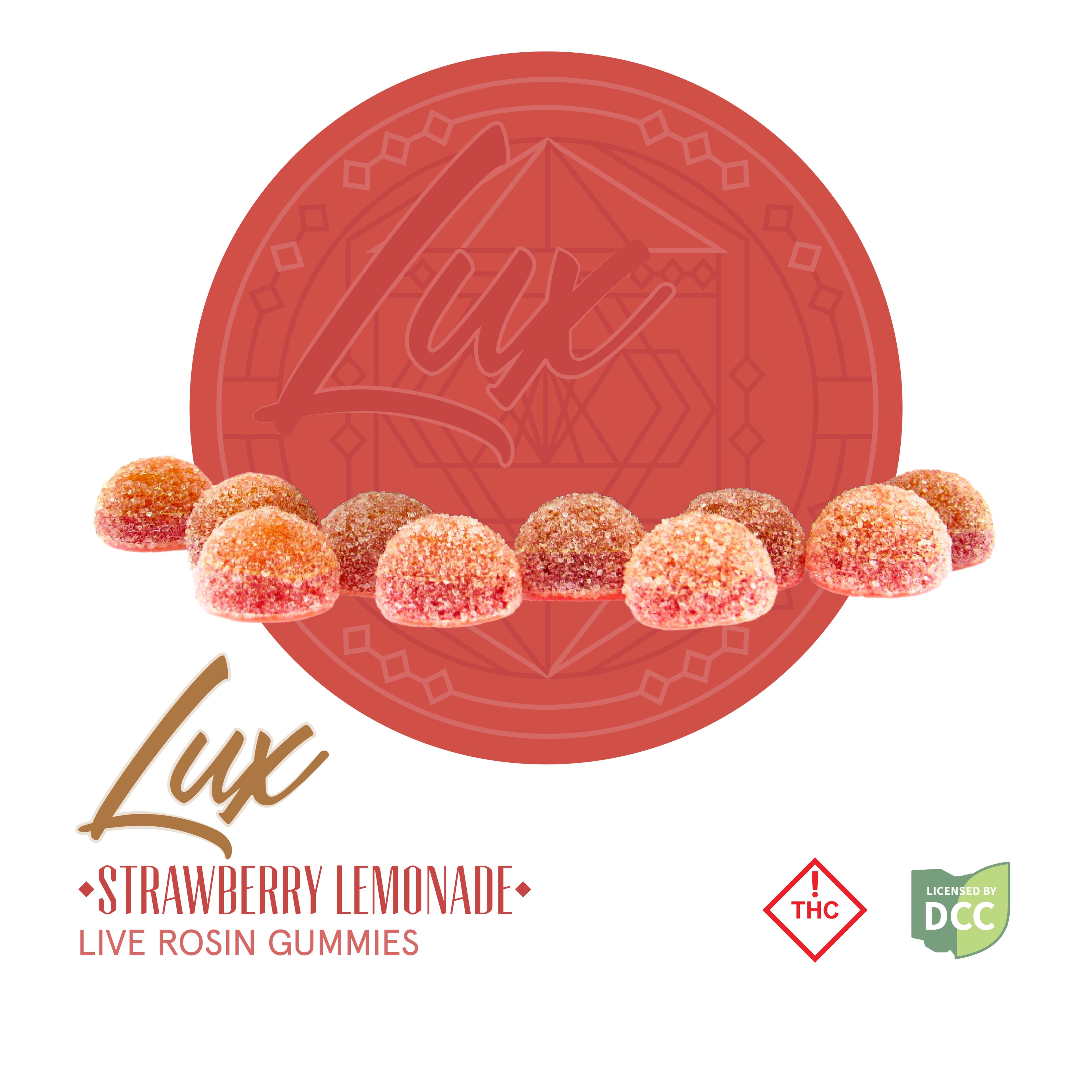 Strawberry Lemonade Live Rosin Gummies | 100mg (10ct)
