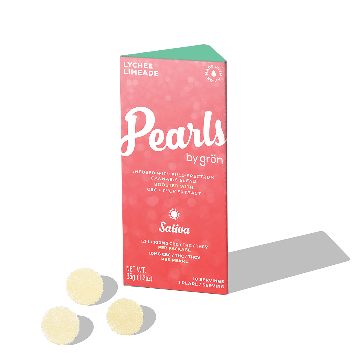 1:1:1 Lychee Limeade Pearls - THC/THCV/CBC - Sativa