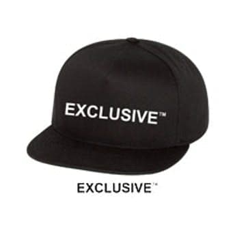 Flat Brim Hat Black