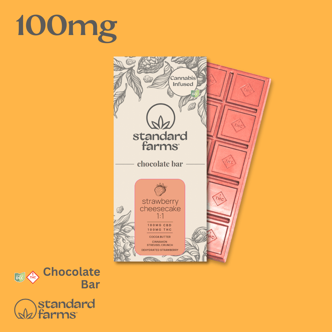 Strawberry Cheesecake Chocolate Bar 1:1 | THC:CBN | 100mg