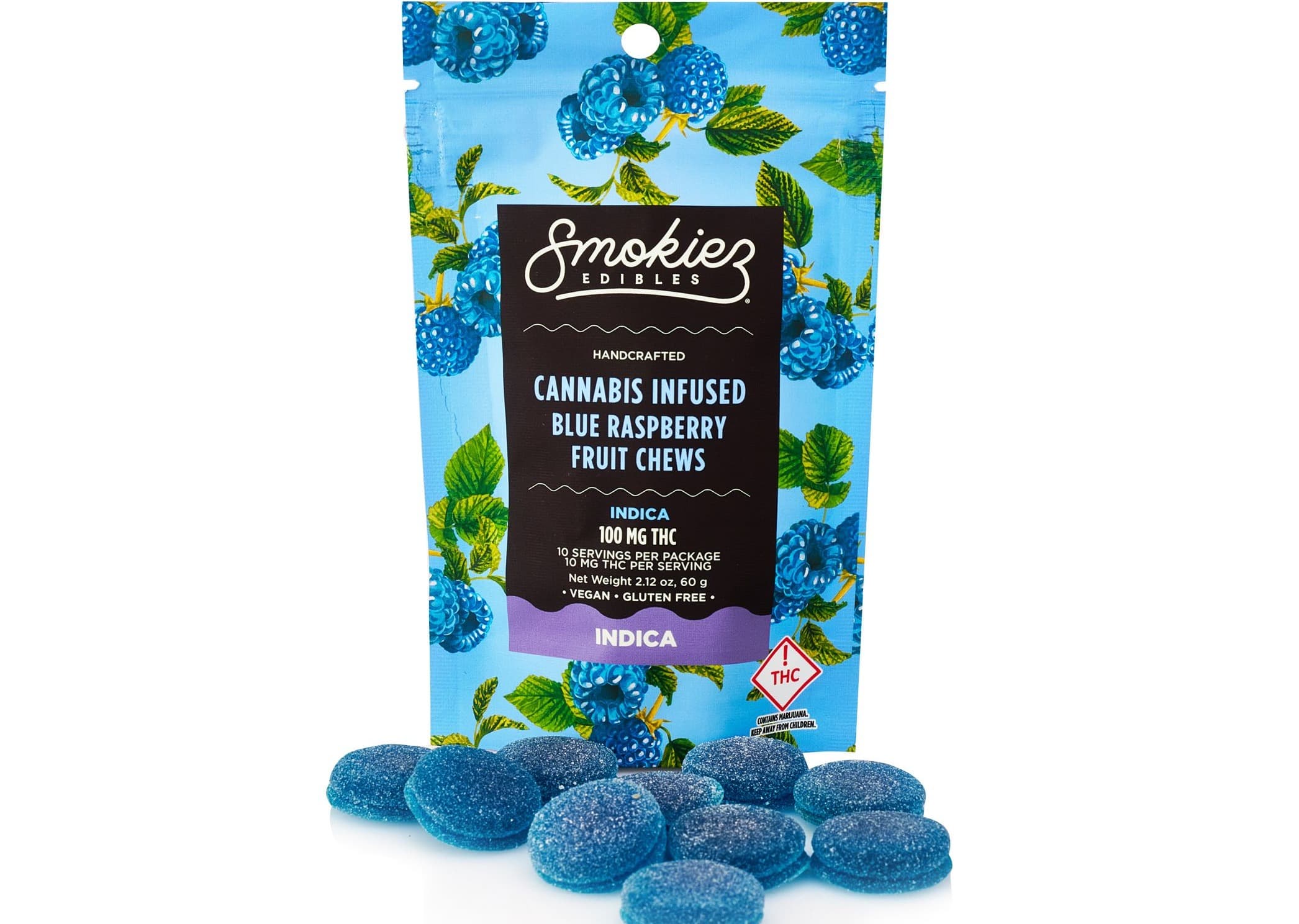 Smokiez | Sweet Blue Raspberry 10pack | 100mg