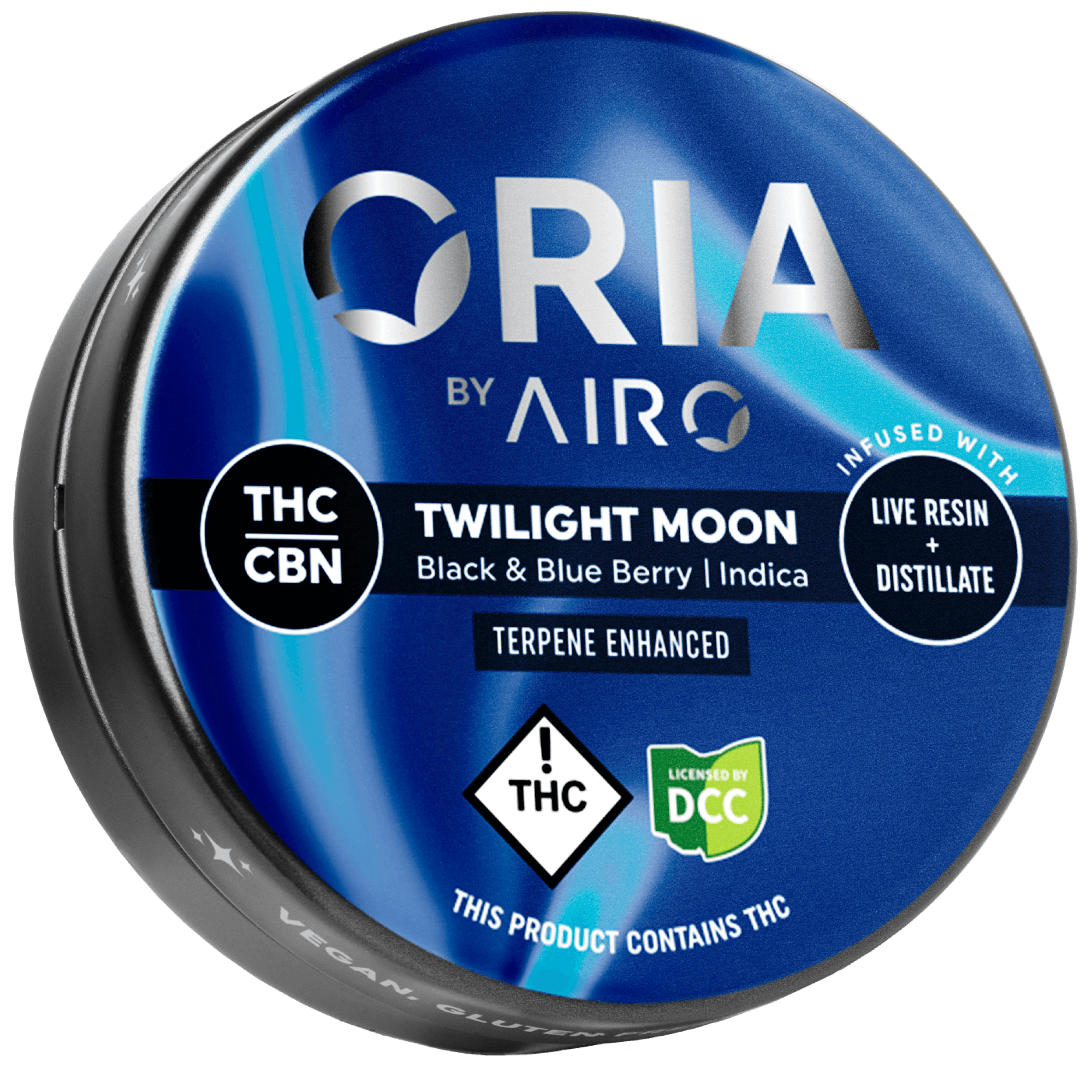 Airo Oria | 10 pack | 1:1 THC:CBN Crescent Blues Gummies