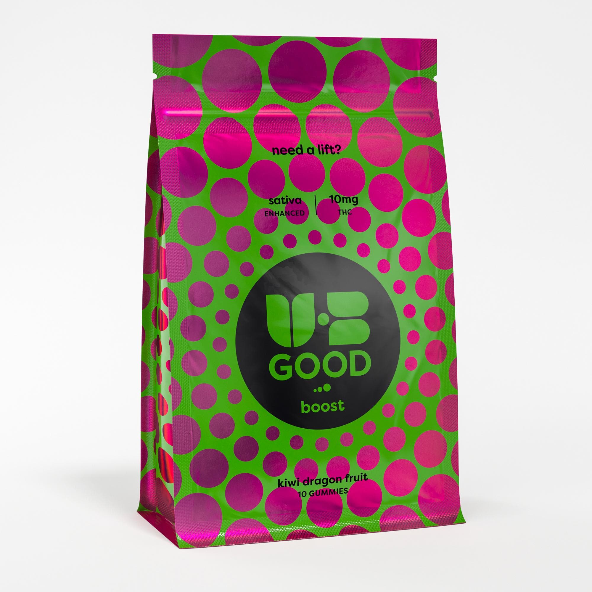 UB GOOD | Kiwi Dragonfruit "Boost" Gummies | 10pack  | 100mg