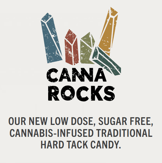 Canna Rocks | Grape 20pc | 110mg SUGAR FREE Rock Candy