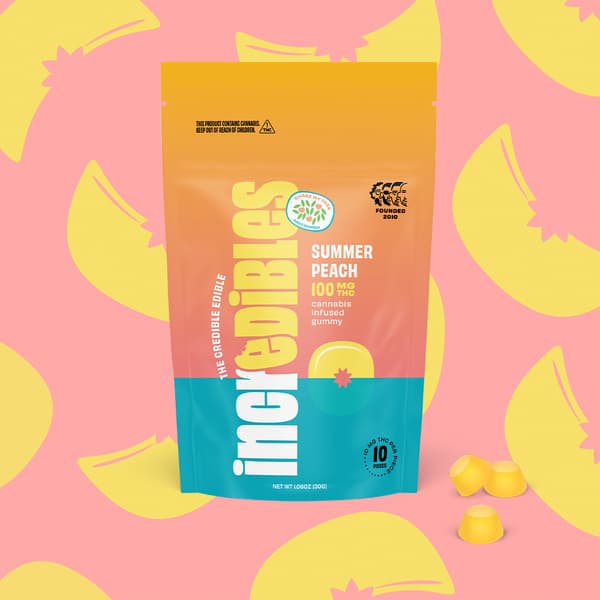 Summer Peach | Gummies | 10 pack | 100mg THC