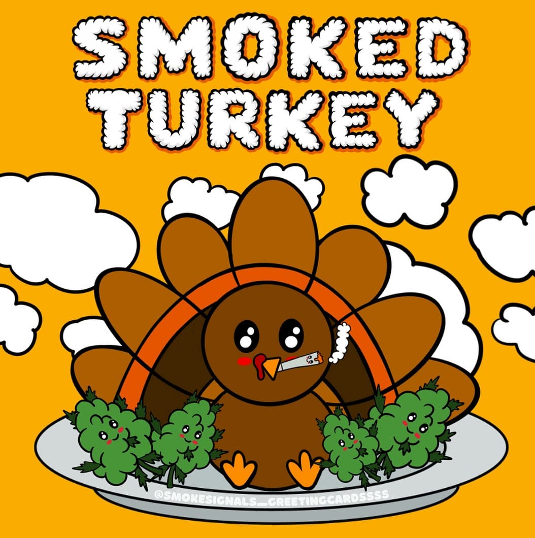Thanksgiving Card Smoked Turkey Doob