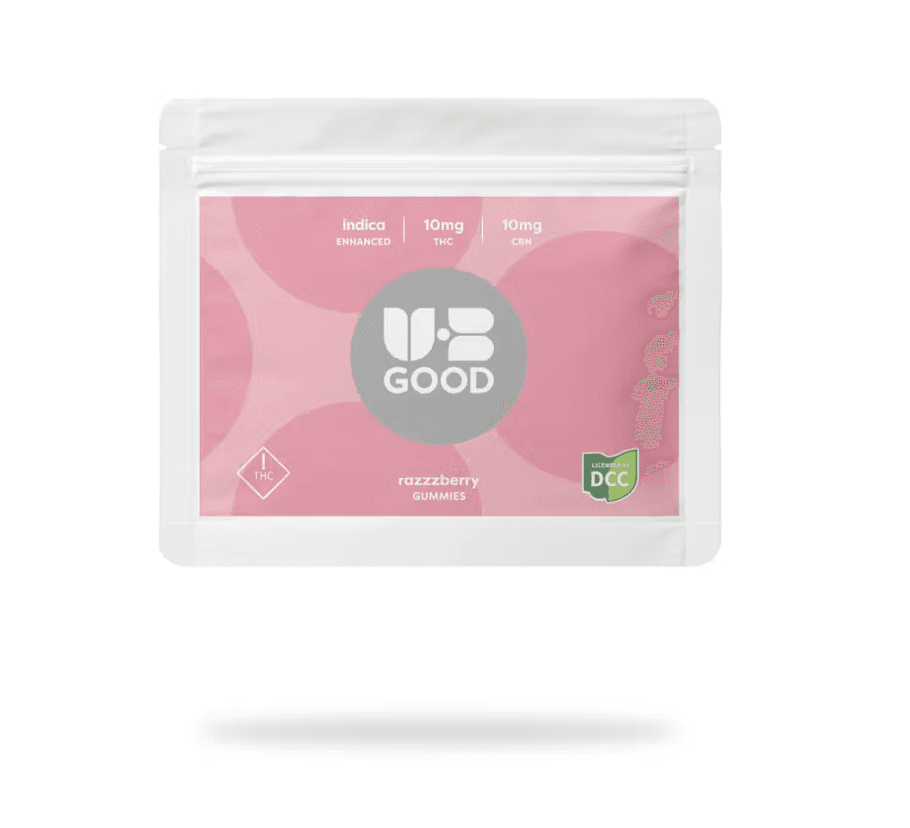 UB GOOD | Razzzberry 1:1 CBN:THC "Sleep" Gummies | 2pack | 20mg