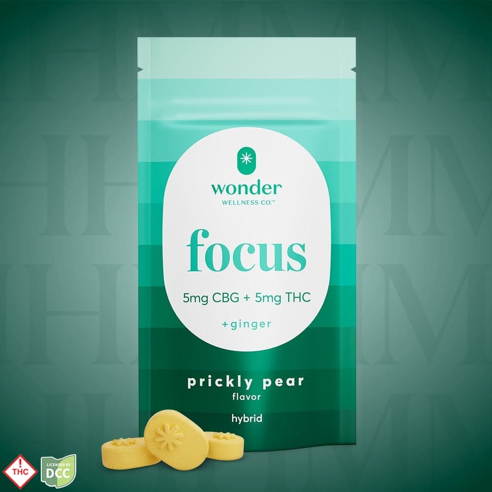 *Wonder | Focus 1:1 Prickly Pear Gummies [20pk] (100mg CBG/100mg THC)