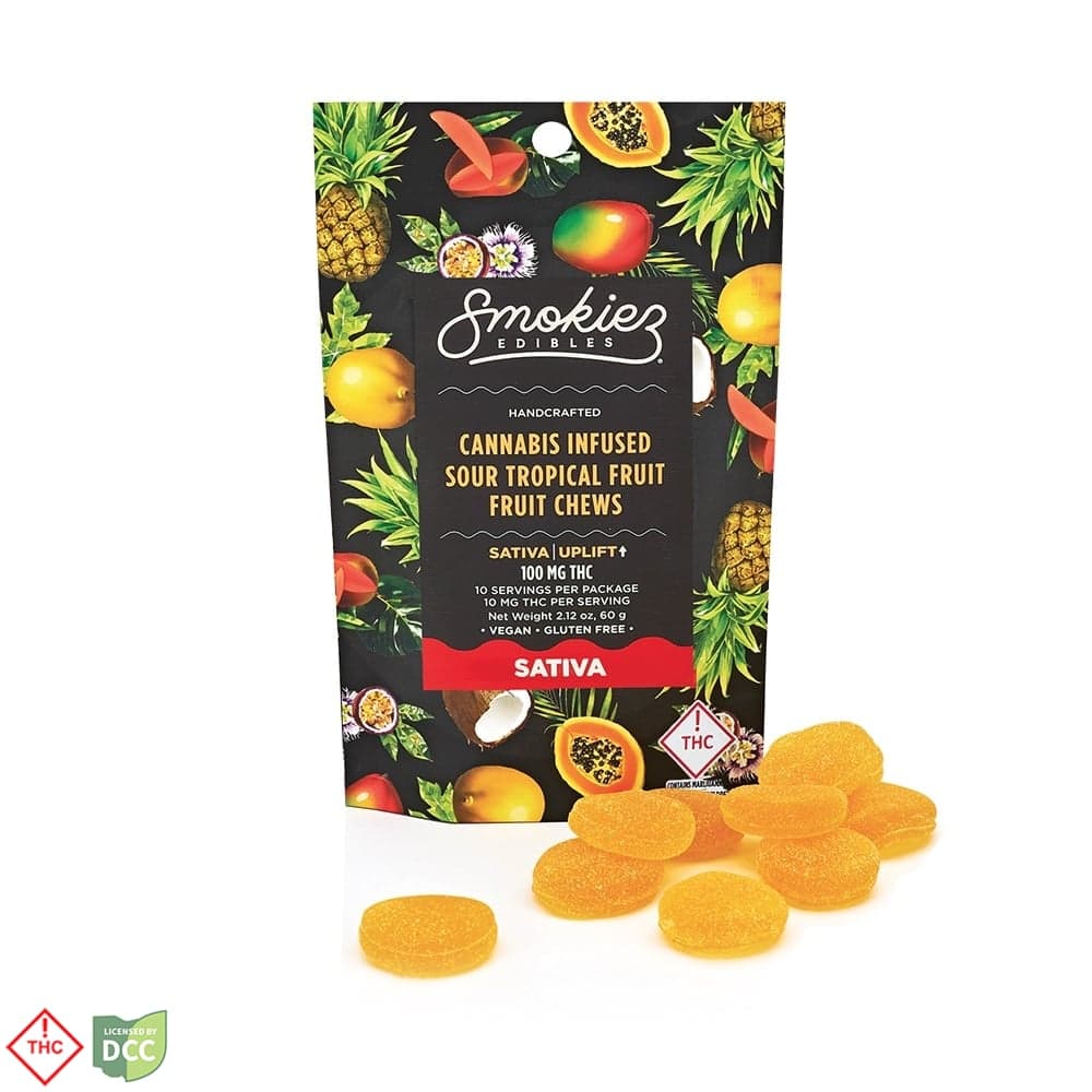 Smokiez - Sour Tropical Fruit Gummies - 10ct - 100mg