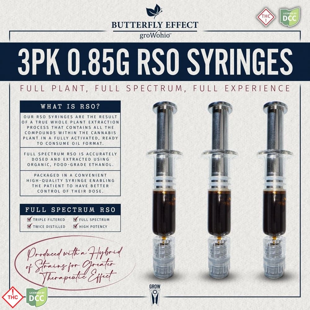 Butterfly Effect - 5 Day RSO - 3pk - 1g Syringes
