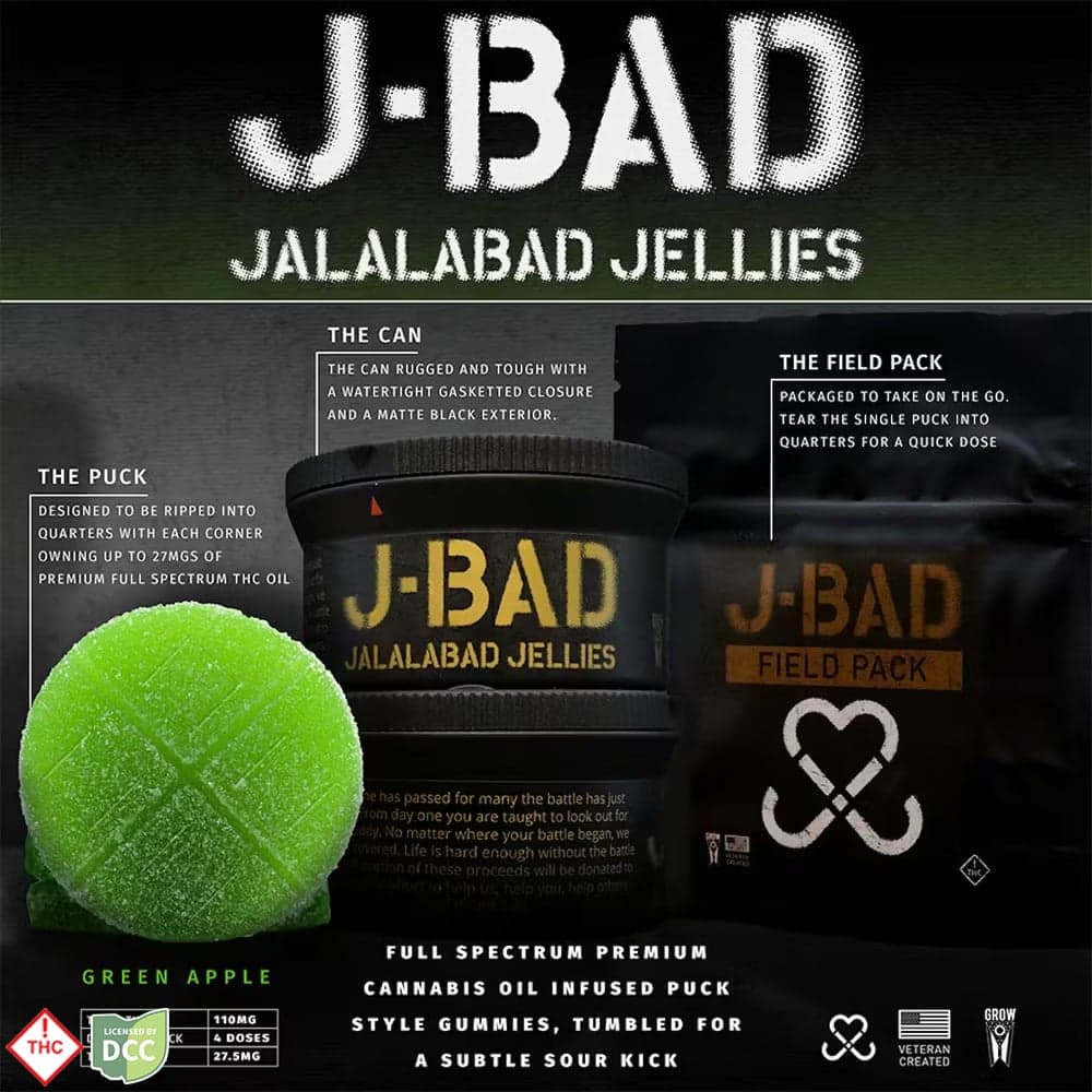 JBAD - Tangerine Sour Gummies - 4ct - 111mg