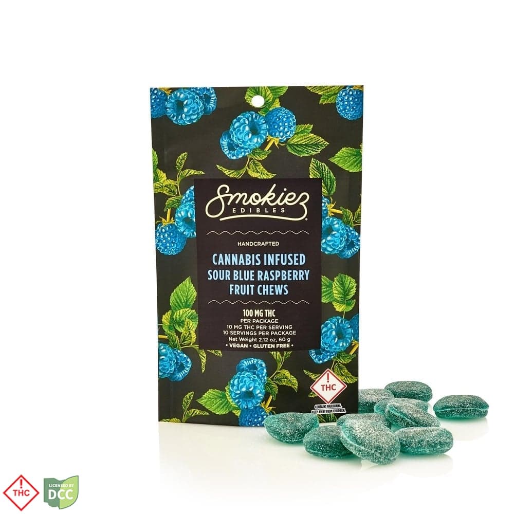 Smokiez - Sour Blue Raspberry Gummies - 10ct - 100mg
