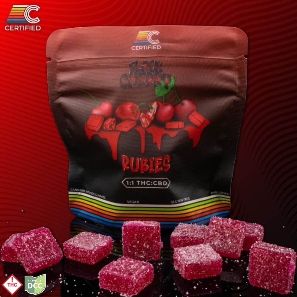 Certified Cultivators - Black Cherry 1:1 Rubie Gummies - 20ct - 100mg