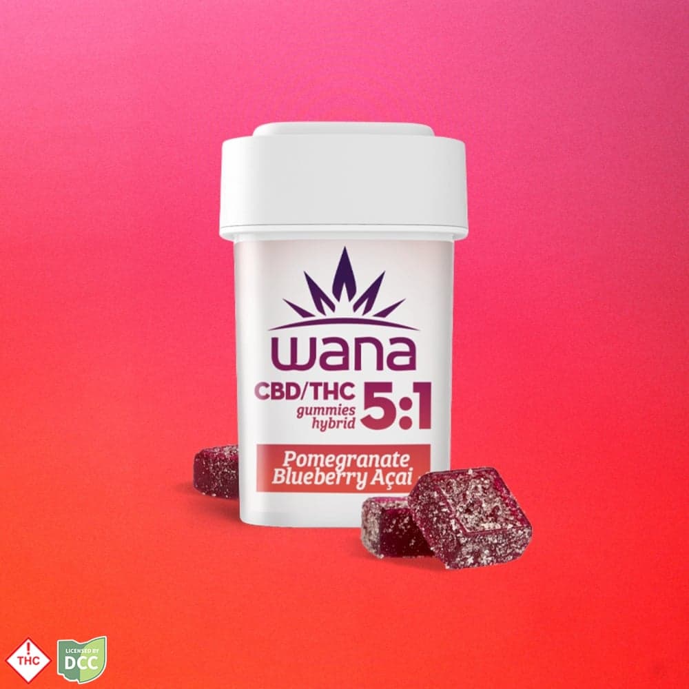WANA Ratios - Pomegranate 5:1 Gummies - 20ct - 100mg