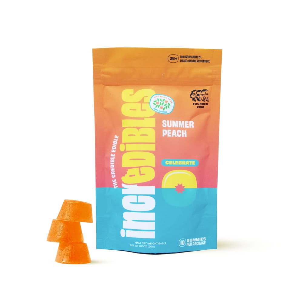 Hemp Derived - Summer Peach 10mg THC Gummies 10pk