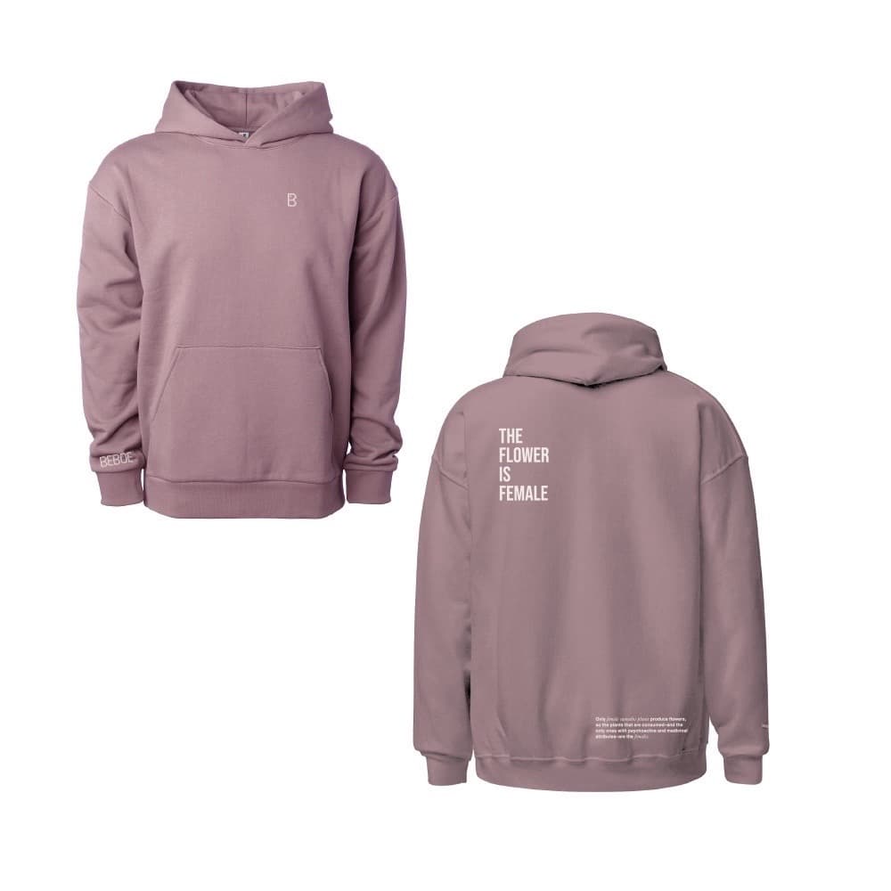 Flower Is Female Hoodie - Orchid [M]