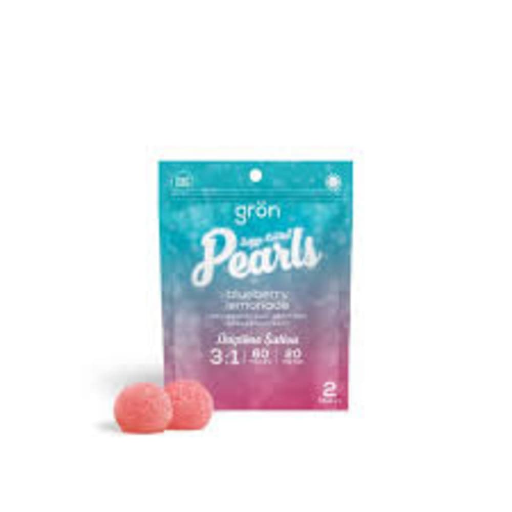 GRON - BLUEBERRY LEMONADE PEARLS 3:1 CBG / THC - GUMMIES - [20MG THC / 60MG CBG] - 2PK - SATIVA