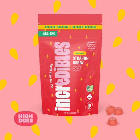 Incredibles - Strahhhberry 1:1 CBD High Dose Gummies - 10ct - 500mg